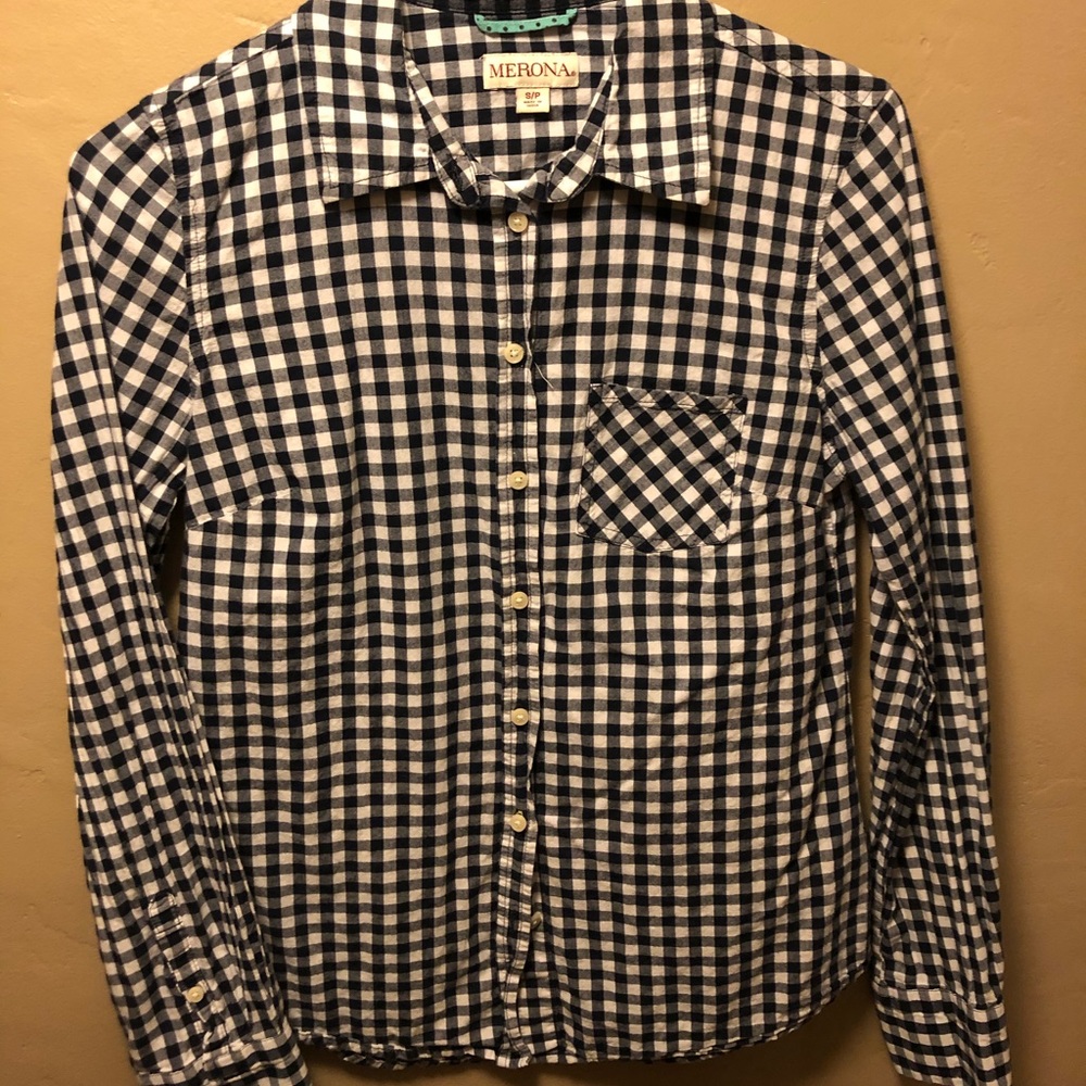 Dressy long sleeve shirt bottom down Size S/P